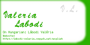 valeria labodi business card